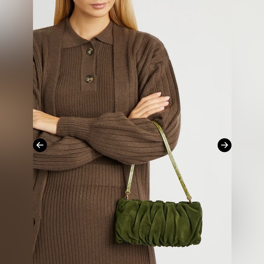 STAUD baguette Khaki Green Shoulder Bag - Picture 11 of 14